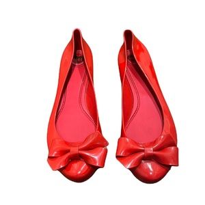 Mel by Melissa Red Bow Flats Size 7